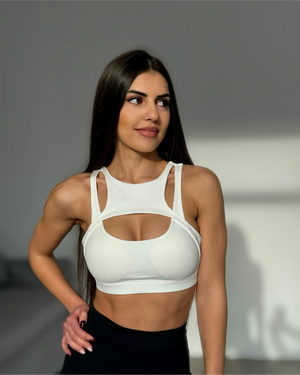 Изразано черно бюстие с повдигащ ефект