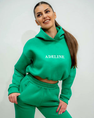 Плътен, ватиран сет в черен цвят