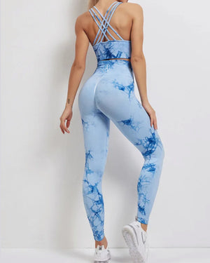 Мраморно розово бюстие с премахващи се подплънки